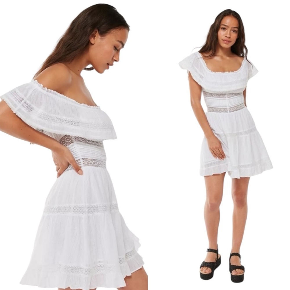 RAHI Desert Emma Ruffle Lace Inset Mini Dress